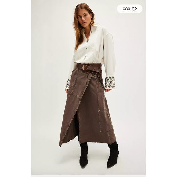 Free People We the Free Daria Maxi Skirt 6 NEW - Picture 1 of 6